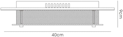 Diyas Ines Square Flush  75 X 0.72W LED 3600K Polished Chrome/Crystal, 3yrs Warranty Crystal Ceiling Light Fitting