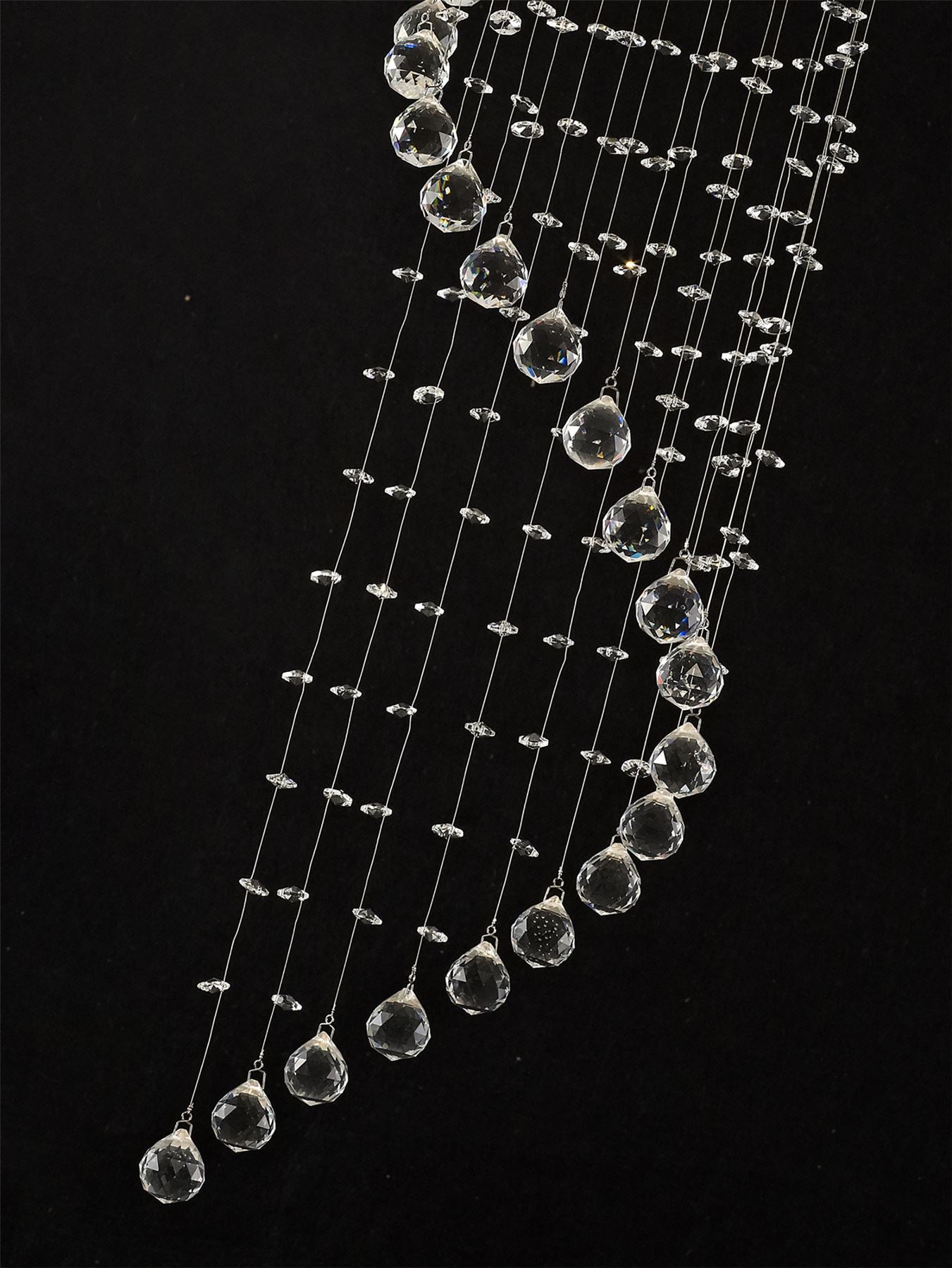 Diyas Colorado 25cm  Single-Spiral 1 Light GU10 Polished Chrome/Crystal Ceiling Pendant Light Fitting