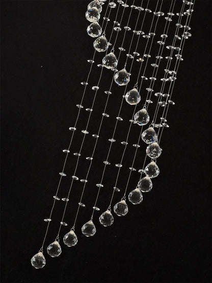 Diyas Colorado 25cm  Single-Spiral 1 Light GU10 Polished Chrome/Crystal Ceiling Pendant Light Fitting