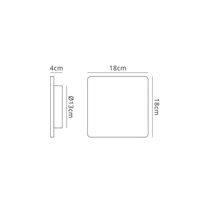 Mantra Fusion MC0114 Bora Bora Wall Light 18cm Square 12W LED 3000K, 1080lm, Silver Paint, 3yrs Warranty