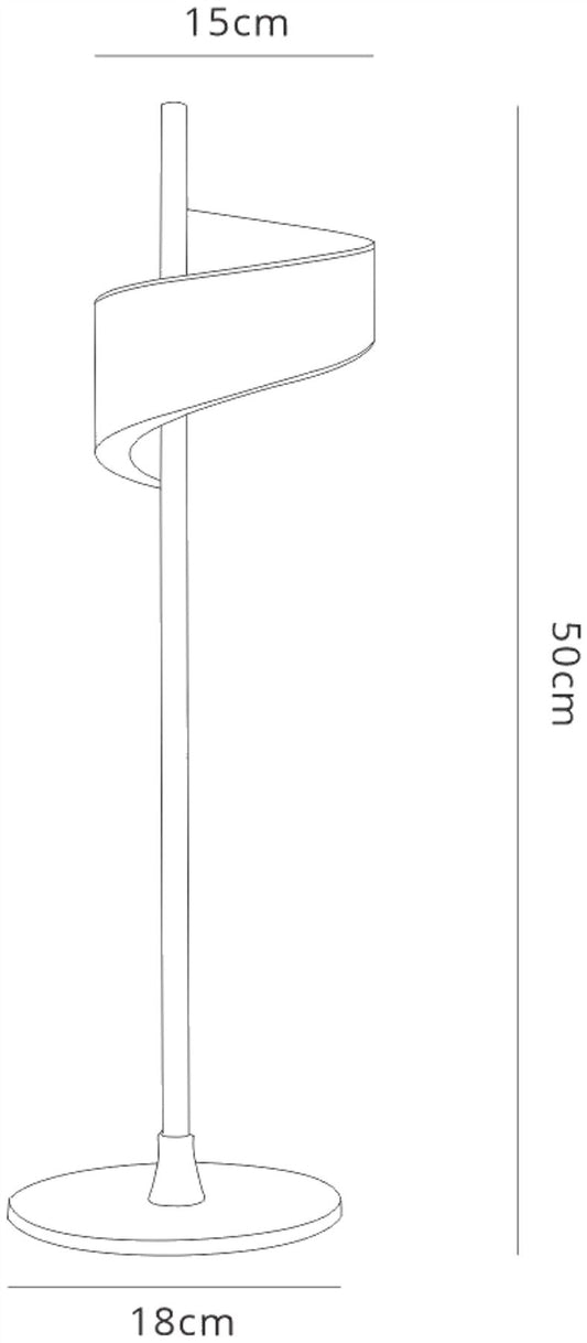 Mantra Tsunami 1 Light Table Lamp, 6W LED, 3000K, 450lm, Sand White, 3yrs Warranty