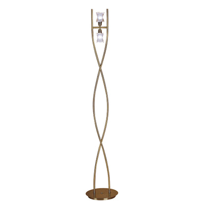 Mantra Alaska G9 Floor Light G9 2 Light G9, Antique Brass, NOT LED/CFL Compatible