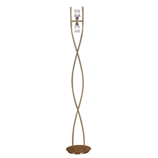 Mantra Alaska G9 Floor Light G9 2 Light G9, Antique Brass, NOT LED/CFL Compatible