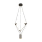 Mantra Electra Small Pendant 7W + 14W LED, 3000K, 1600lm, Black/Black Chrome/White Acrylic, 3yrs Warranty