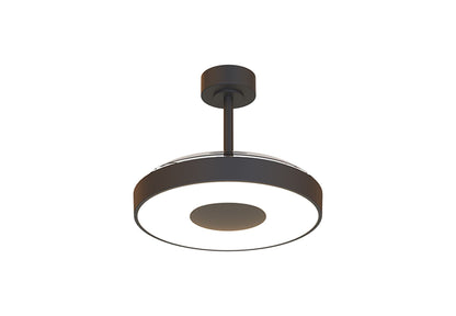 Coin Fan M 49cm 40W LED Dimmable Ceiling With Built-In 30W DC Fan, 3000-5000K Remote, APP, Alexa & Google Voice Control, 6400lm, Black