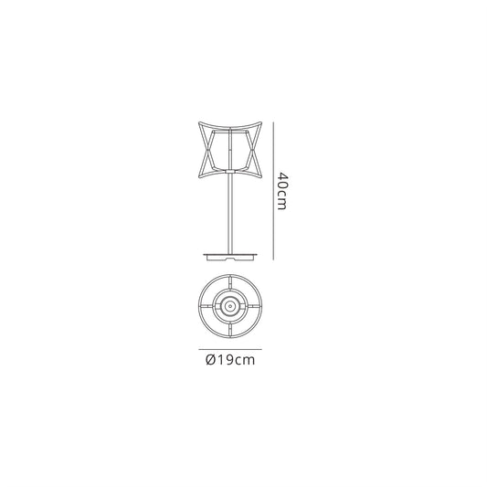 Mantra Fusion Polinesia 19cm Rechargeable Battery Operated Table Lamp, 2W LED, 3000K, 170lm, IP44, Beige Oscu, 2yrs Warranty
