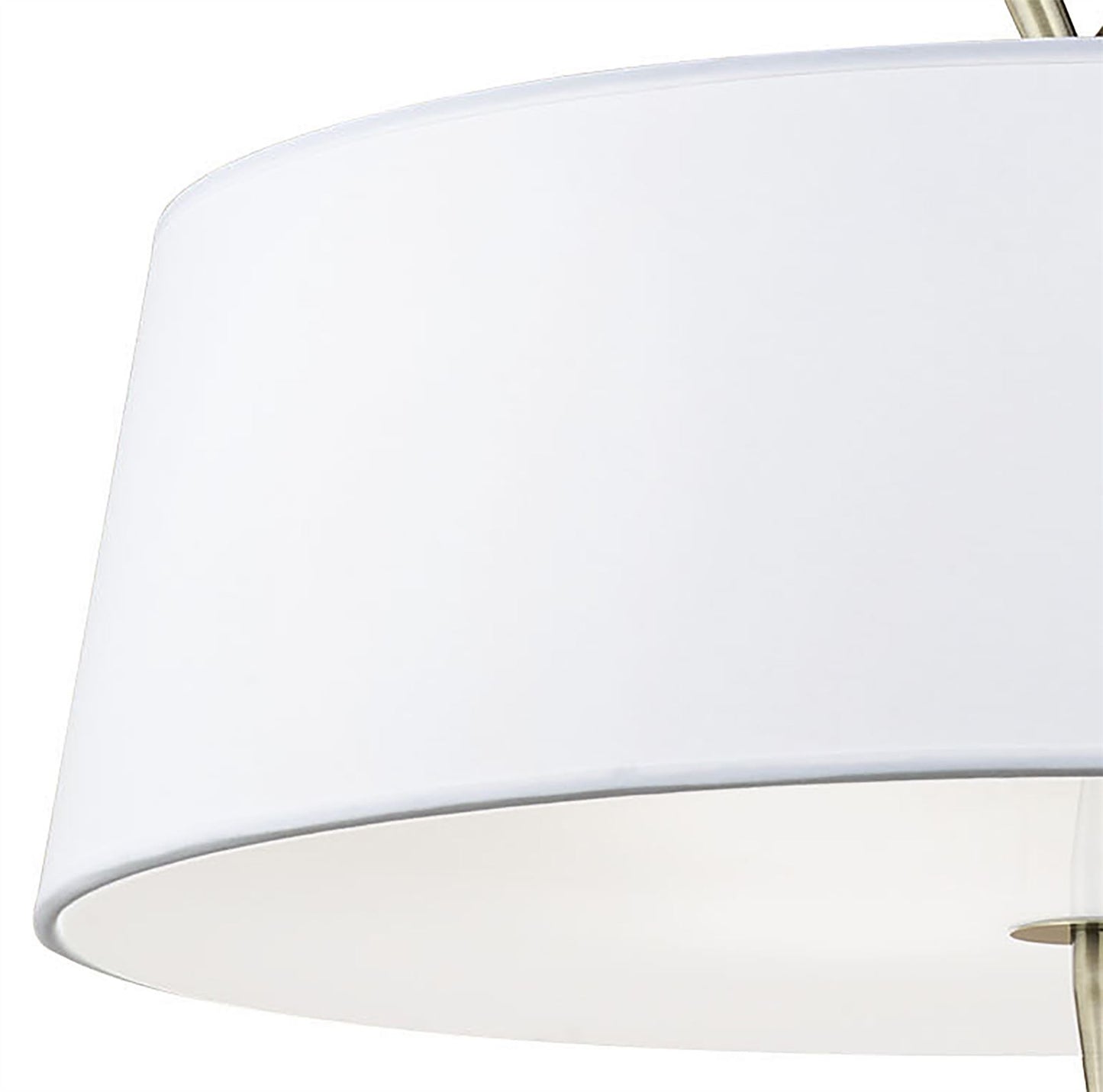 Mantra Ninette 60cm Pendant 4 Light E27, Antique Brass with Ivory White Shades