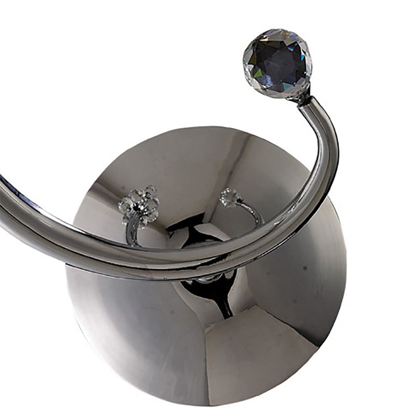 Diyas Octavia Wall Light Switched 1 Light G4 Right Facing Polished Chrome/Crystal, NOT LED/CFL Compatible
