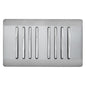 Trendi Artistic Modern Glossy 8 Gang 2 Way Rocker Double Plate Light Switch in Stainless Steel