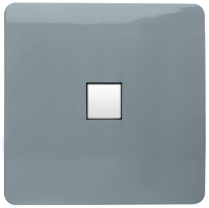 Trendi Artistic Modern Glossy Tactile Telephone Socket Cool Grey