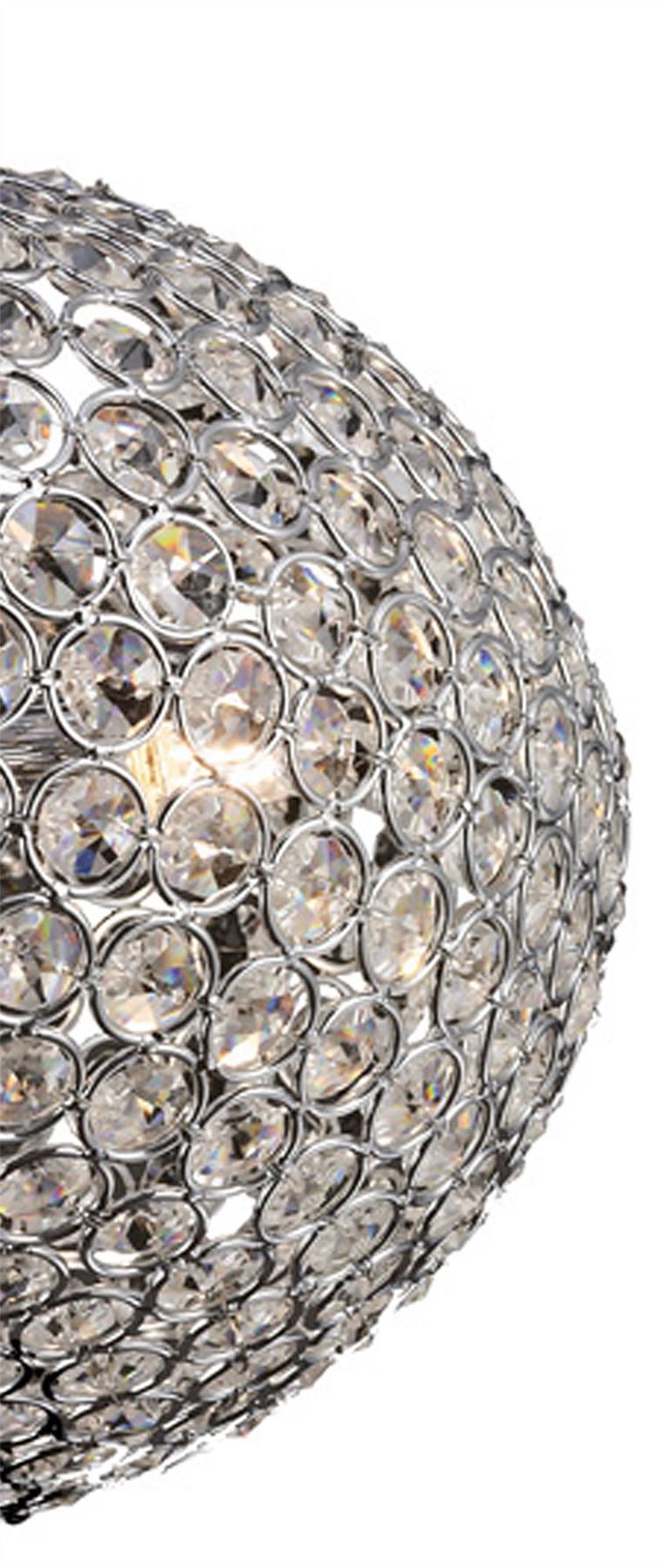 Diyas Vado 28cm Semi Flush 3 Light G9 Polished Chrome/Crystal