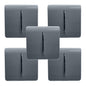 Trendi 1 Gang 2 Way 240V Screwless Artistic Modern Glossy 10 Amp Chrome Rocker Electrical Wall Light Switch in Warm Grey (5 PACK)