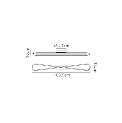 Mantra M5981 Bucle Ceiling 36W LED 3000K, 3150lm, Polished Chrome, Frosted Acrylic, 3yrs Warranty - M5981 Ceiling