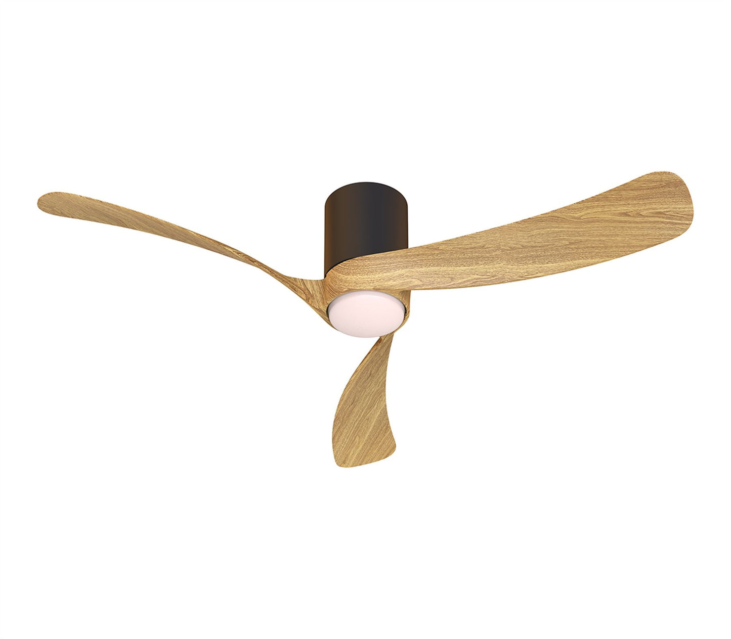Nemo II M 1.2m 19W LED Dimmable Ceiling Light With Built-In 32W DC Fan, 3000-5000K Remote Control, 3800lm, Wood/Black, 5yrs Warranty