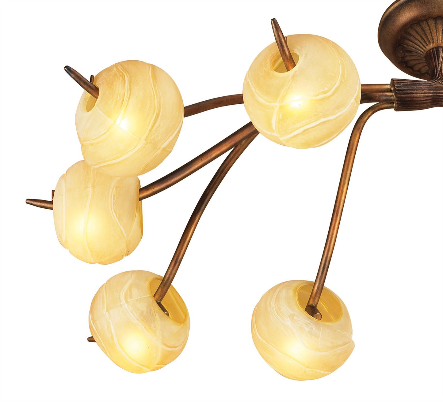 Mantra (0038 001) Wave 94cm Ceiling 10 Light G9, Rustic Gold