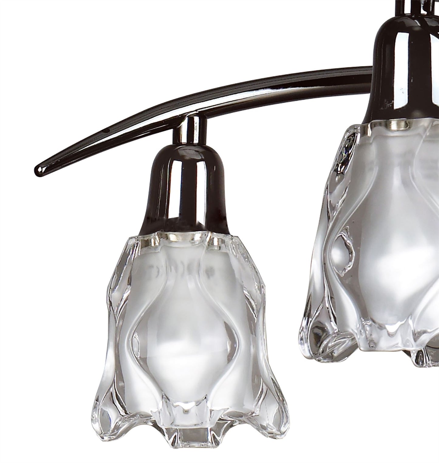 Mantra Amel 51cm Telescopic Convertible To Semi Flush 4 Light L1/SGU10, Black Chrome, CFL Lamps INCLUDED