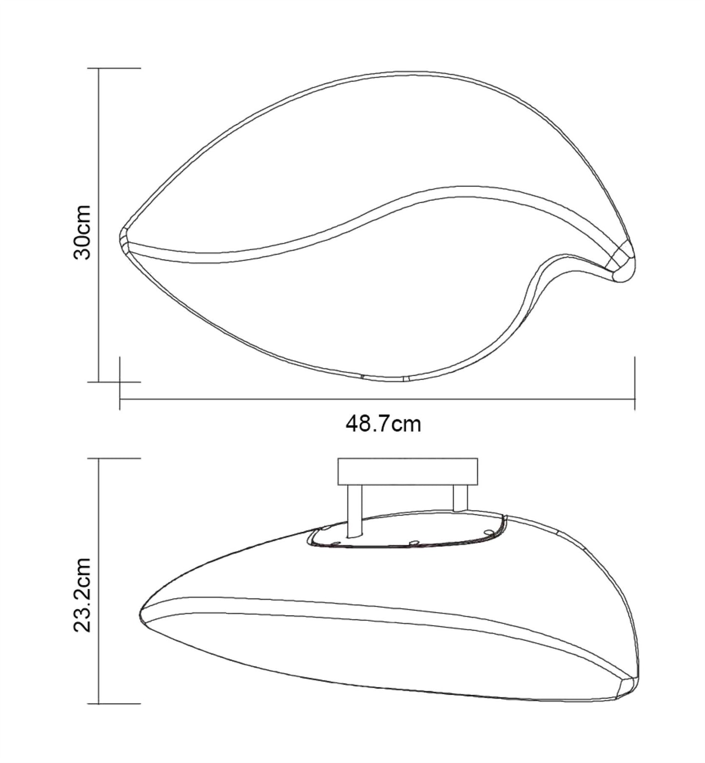 Mantra Natura Ceiling/Wall 2 Light E27 Small Indoor, Polished Chrome/Opal White