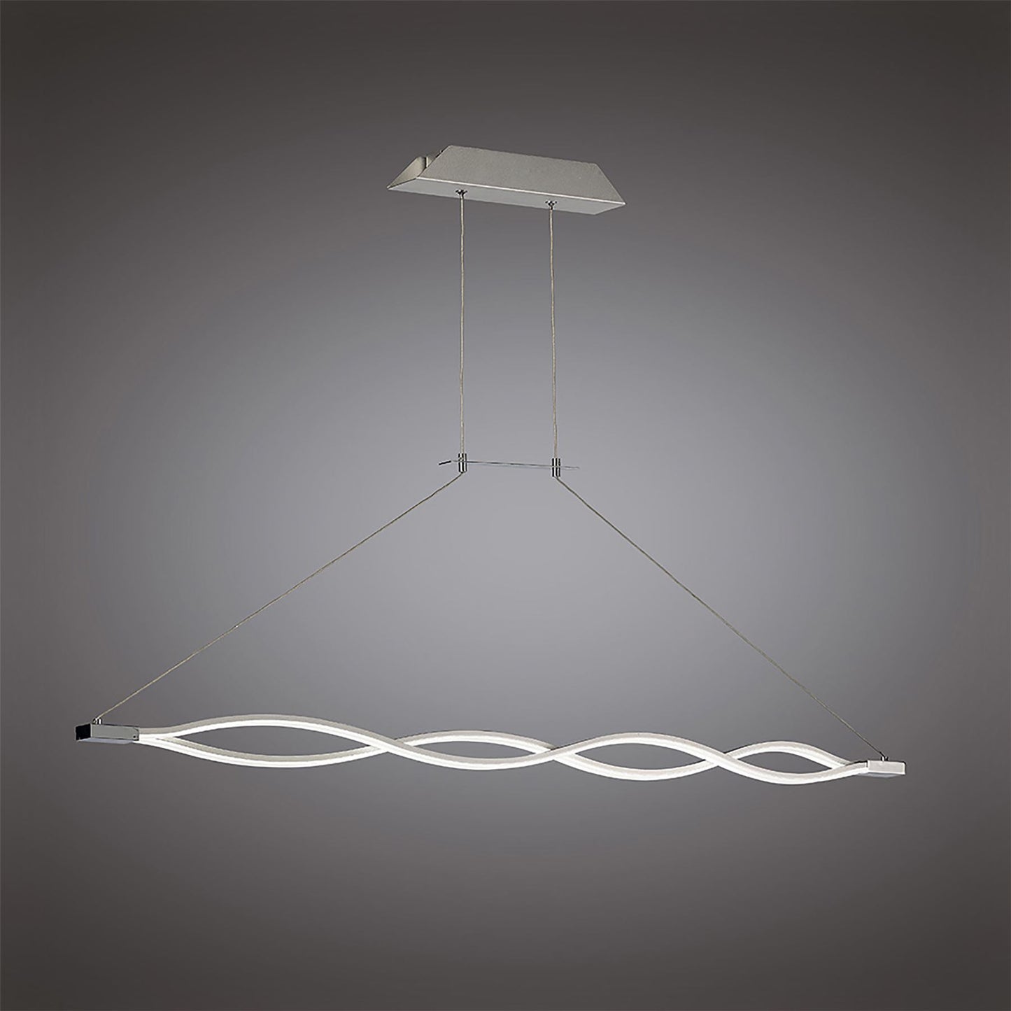 Mantra M4860 Sahara Linear Pendant 36W LED 3000K, 2520lm, Silver, Frosted Acrylic, Polished Chrome, 3yrs Warranty