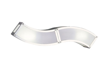 Mantra M0394 Duna E27 Wall Light 2 Light E27, Polished Chrome/White Acrylic