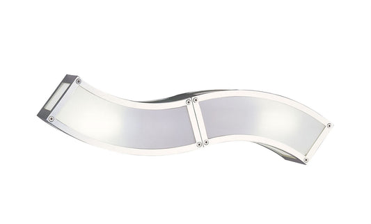 Mantra M0394 Duna E27 Wall Light 2 Light E27, Polished Chrome/White Acrylic