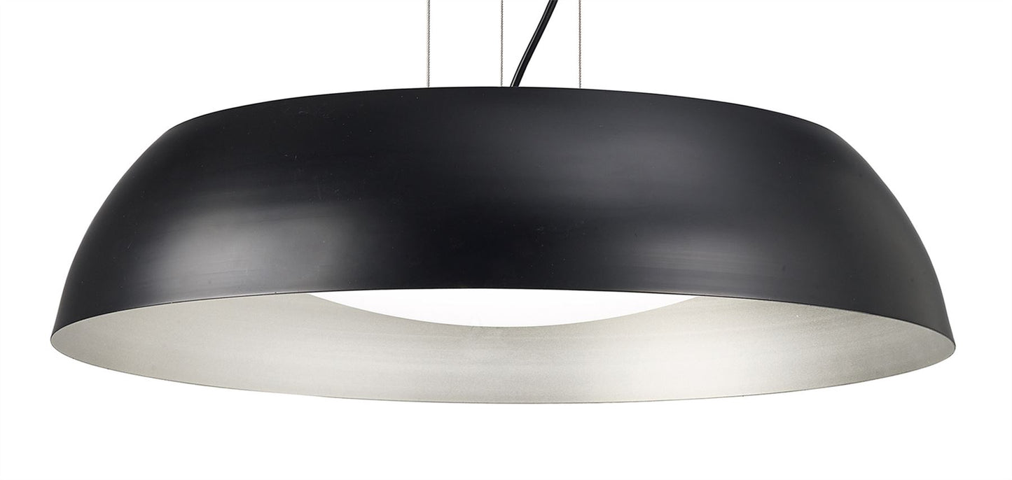 Mantra M4843 Argenta Pendant Large 30W LED 3000K, 3000lm, Matt Black/Silver/White Acrylic, 3yrs Warranty