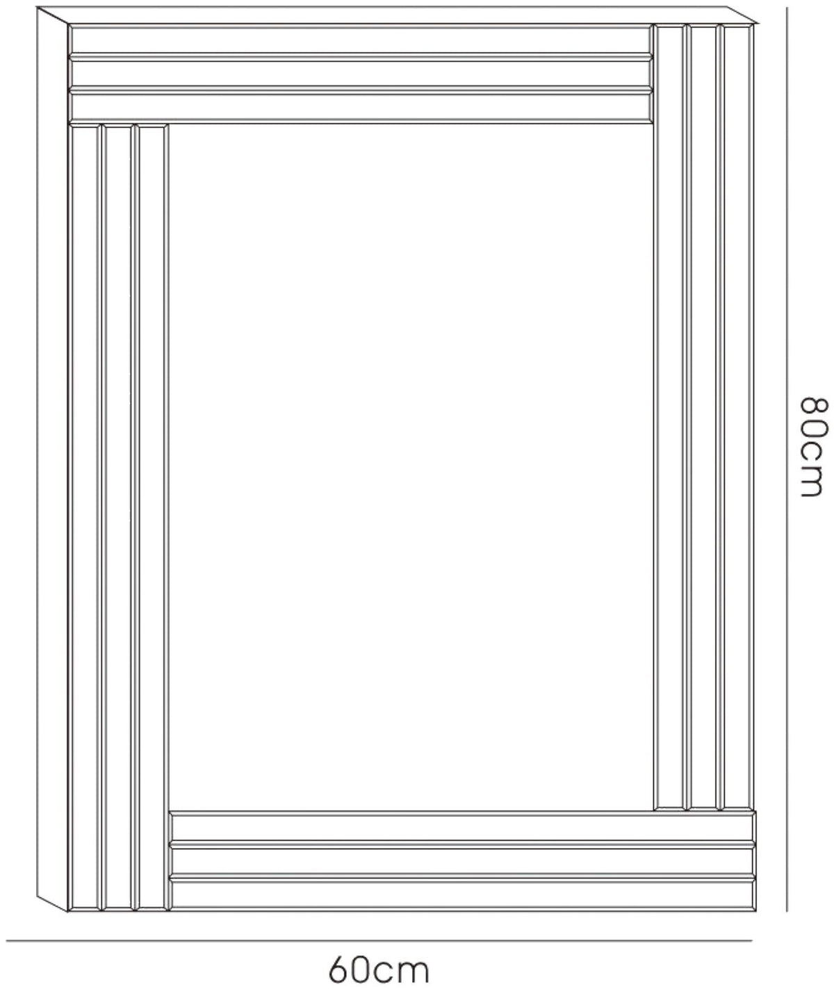 Diyas Home Estin 60cm x 80cm Ribbed Detailed Mirror (Can Only Be Shipped On A Pallet, Additional Charges May Apply.) Mirrors