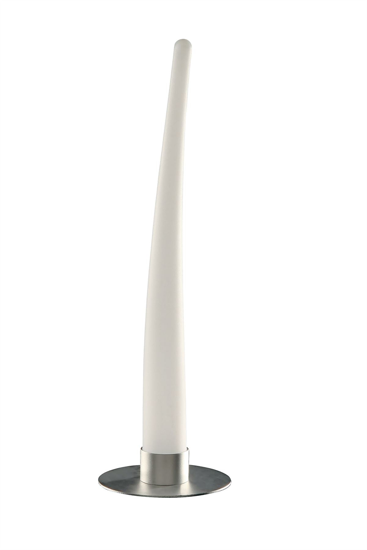 Mantra Estalacta Table Lamp 1 Light Indoor, Silver/Opal White