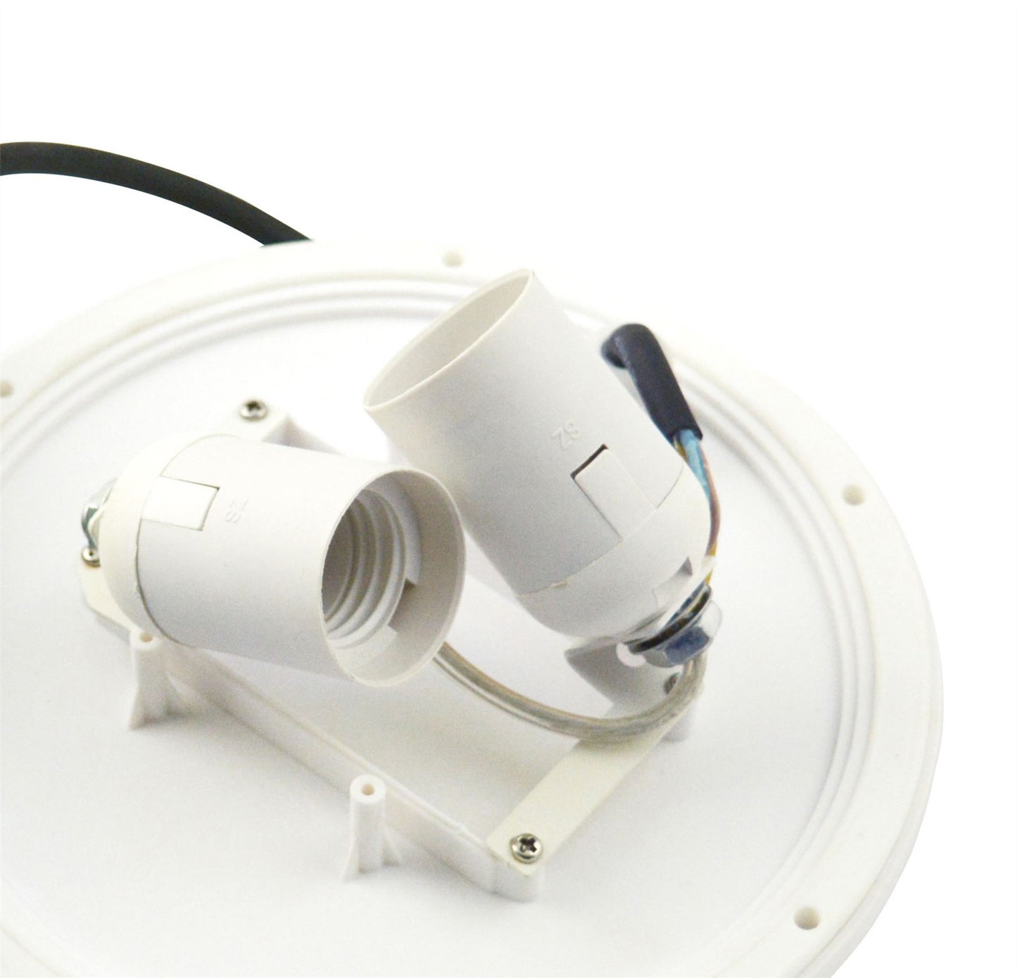 Mantra Huevo E27 Plate 2 Light CFL Outdoor IP44 Supplied with 5M Cable, White