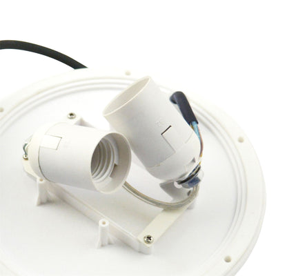 Mantra Huevo E27 Plate 2 Light CFL Outdoor IP44 Supplied with 5M Cable, White
