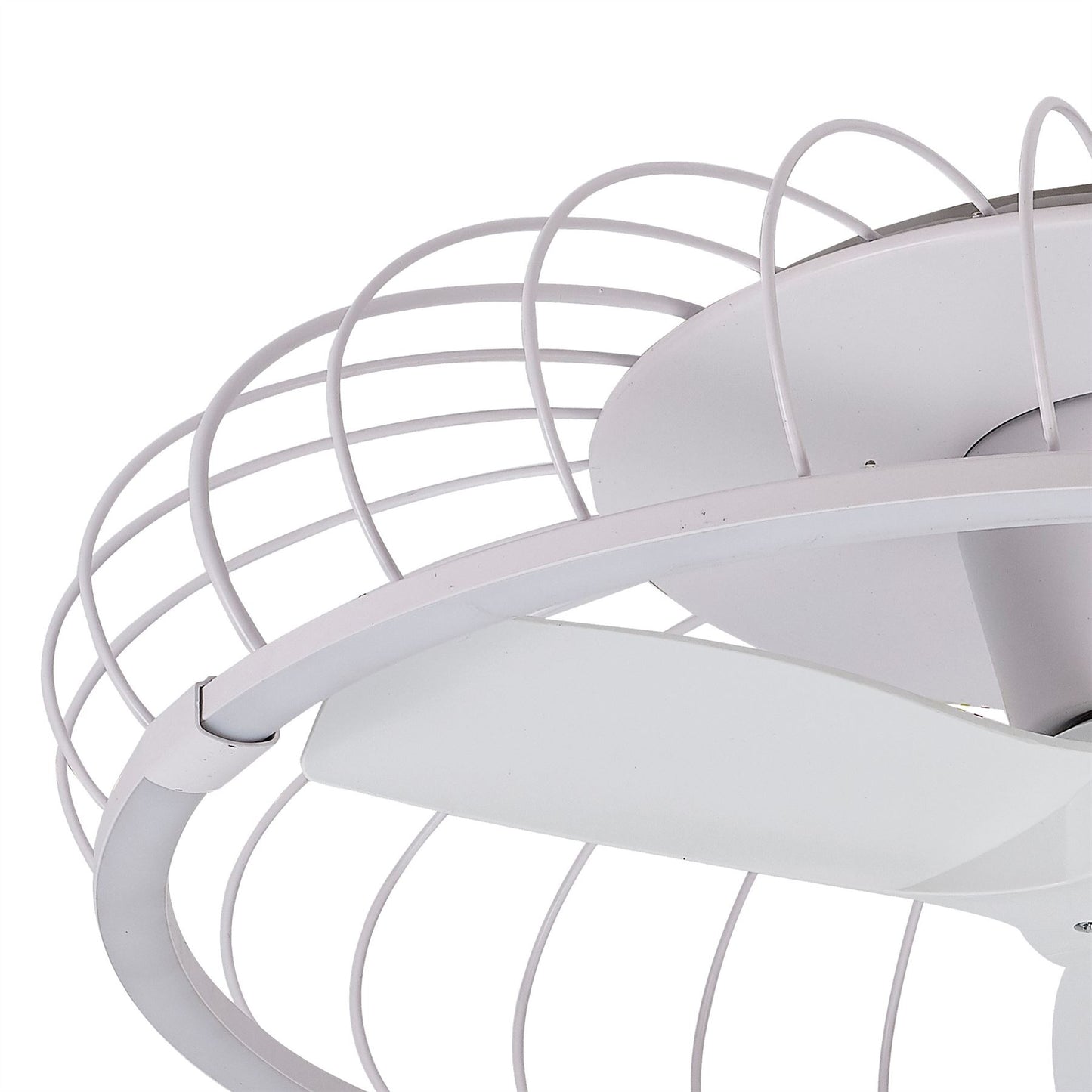Nature 79cm 75W LED Dimmable Ceiling Light With Built-In 30W DC Reversible Fan, White Finish c/w Remote & APP Control, 5000lm