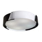 Diyas Dakota 67cm Flush  Medium 4 Light E27 Polished Chrome/Black & White Acrylic Ceiling Light Fitting
