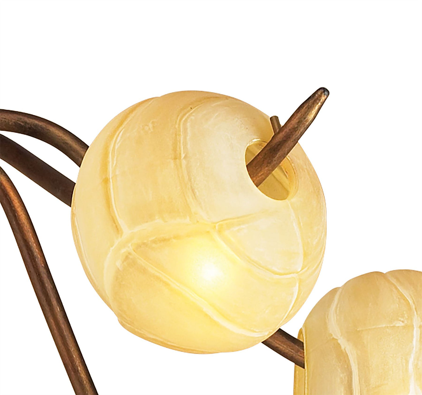 Mantra (0038 002) Wave 76cm Ceiling 6 Light G9, Rustic Gold
