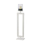 Diyas Home (DH) Nerissa Candle Holder 109cm White/Clear Glass Art