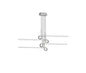 Mantra M6121 Cinto Pendant 42W LED, 3000K, 3360lm, Polished Chrome, 3yrs Warranty