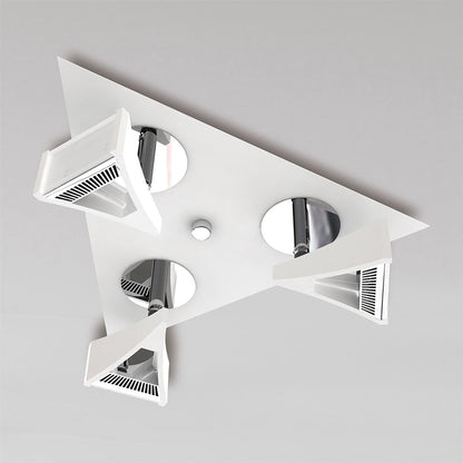 Mantra Fusion Filippo Spot Light 3 Light LED Triangular 5W 3000K, 1300lm, Matt White/Polished Chrome, 3yrs Warranty