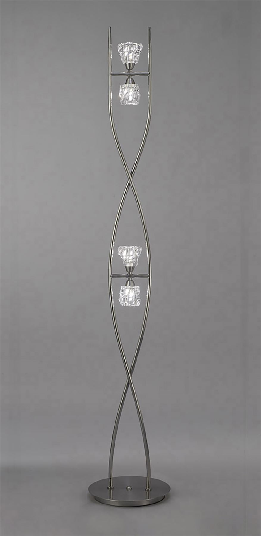 Mantra M3758 Iku Floor Lamp 4 Light G9, Satin Nickel