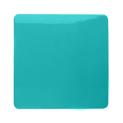 Trendi Artistic Modern Glossy Tactile Single Blanking Plate Bright Teal