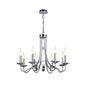 Diyas Danya 69cm  Round 8 Light E14 Polished Chrome/Crystal Ceiling Pendant Light Fitting
