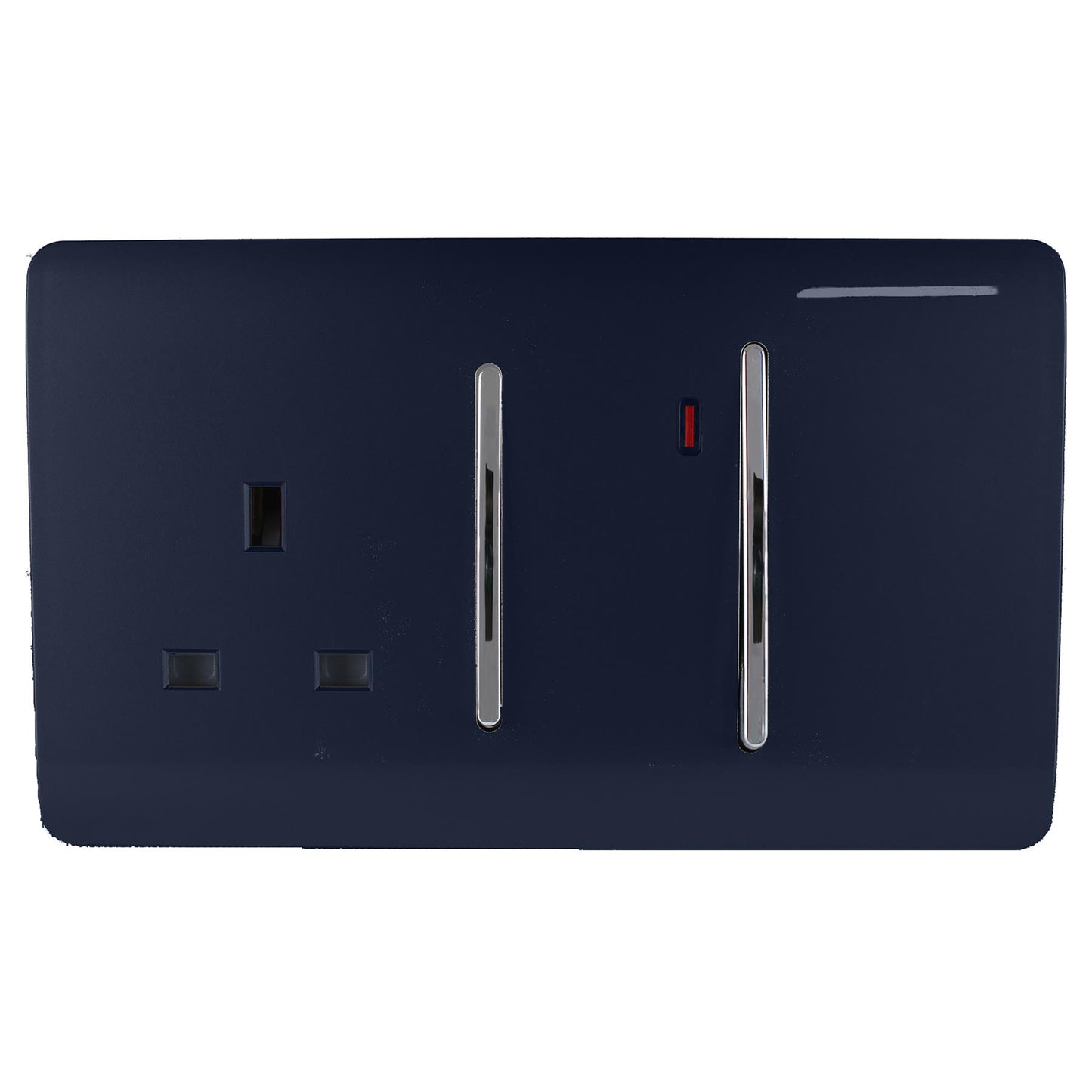 Trendi Artistic Modern Glossy 45 A Cooker Switch & Plug Socket Inc Neon Insert Navy