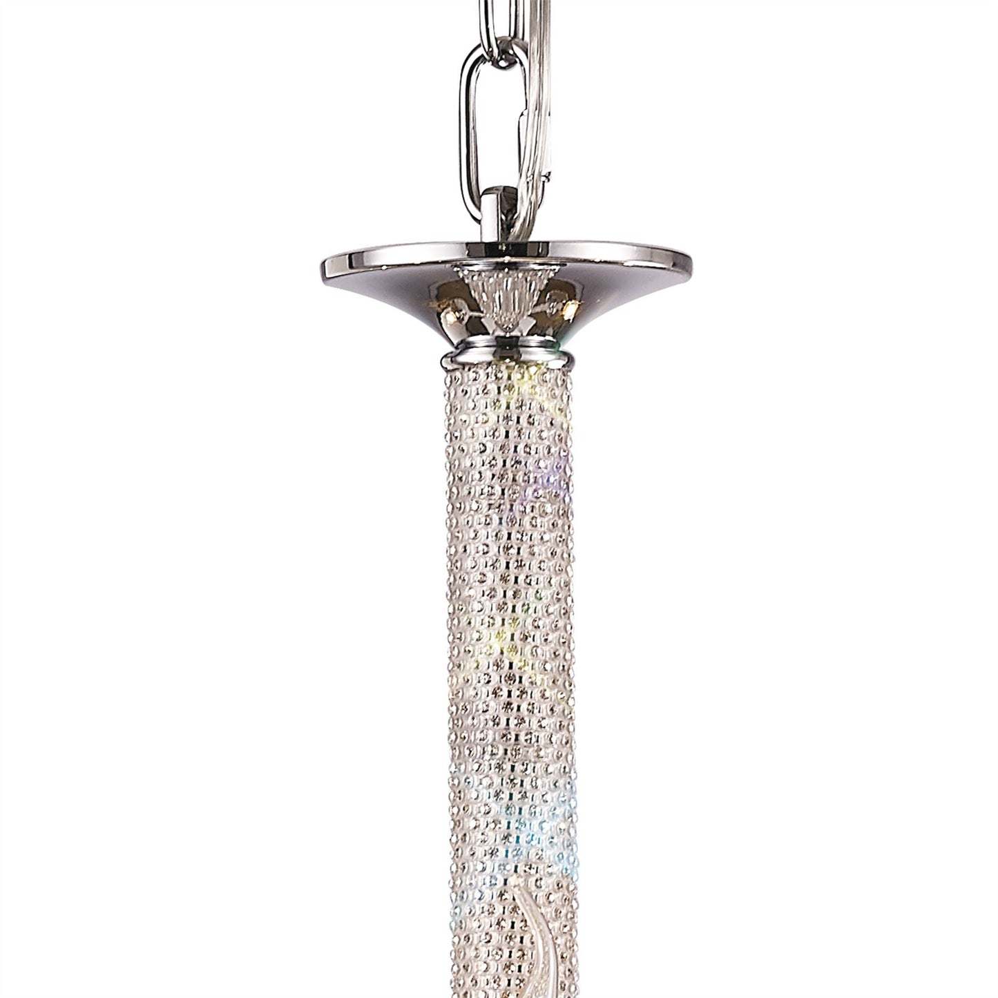 Diyas Elena 56cm  5 Light E14 Polished Chrome/Crystal Ceiling Pendant Light Fitting