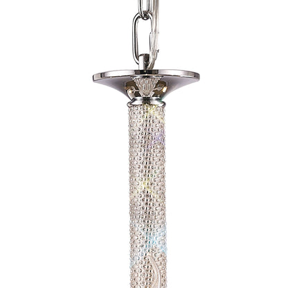 Diyas Elena 56cm  5 Light E14 Polished Chrome/Crystal Ceiling Pendant Light Fitting