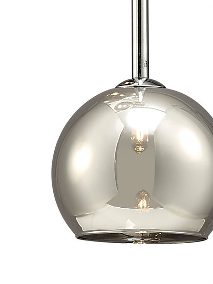 Deco Regina Pendant 3 Light G9 Polished Chrome/Smoke Glass