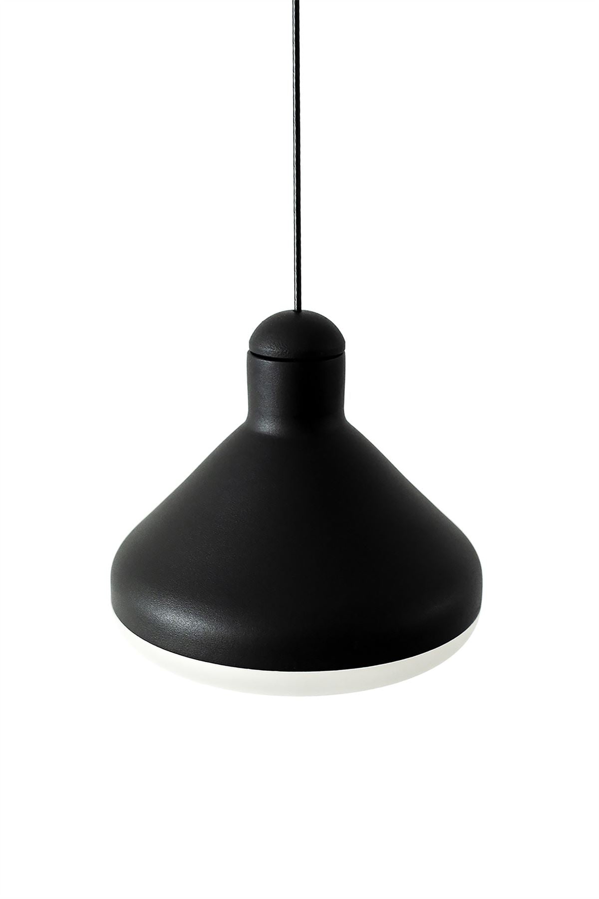 Mantra Fusion Sirio 13.5cm 1 Light Pendant, 8W LED, 3000K, 590lm, Black, 3yrs Warranty
