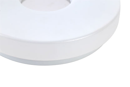 Deco Joop IP44 24W LED Large Flush Ceiling Light, 4000K 2000lm CRI80, Polished Chrome with White Acrylic Diffuser