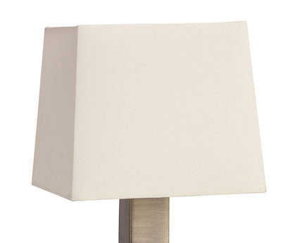 Mantra Akira Table Lamp 1 Light E14, Antique Brass with Cream Shade