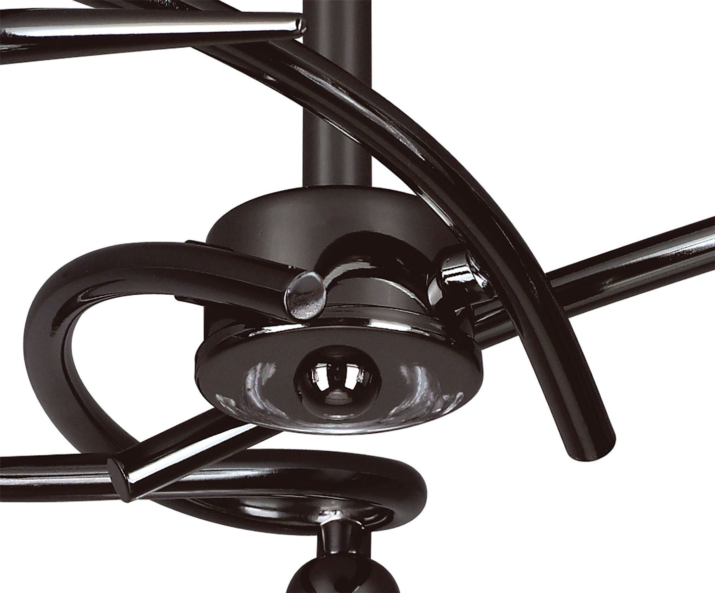 Mantra Amel 42cm Ceiling 3 Light L1/SGU10, Black Chrome, CFL Lamps INCLUDED