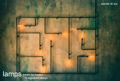Mantra Fusion Lamps LED 18.5cm T30 Vintage E27, 6W Extra Warn White 2400K Amber Finish