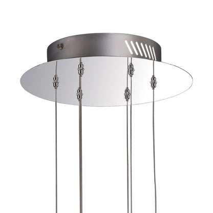 Diyas Aviva 30cm  6 Light 4000K LED Polished Chrome/Crystal Ceiling Pendant Light Fitting