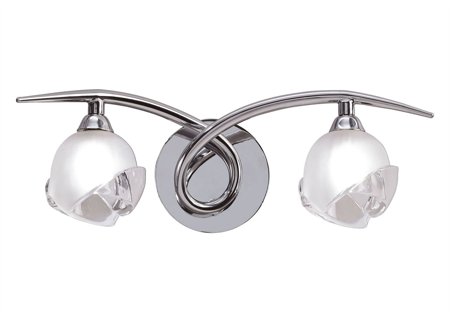 Mantra Fragma Wall Light Switched 2 Light G9, Polished Chrome