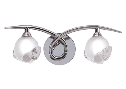 Mantra Fragma Wall Light Switched 2 Light G9, Polished Chrome